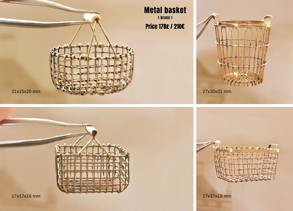 Metal basket. Farm basket
