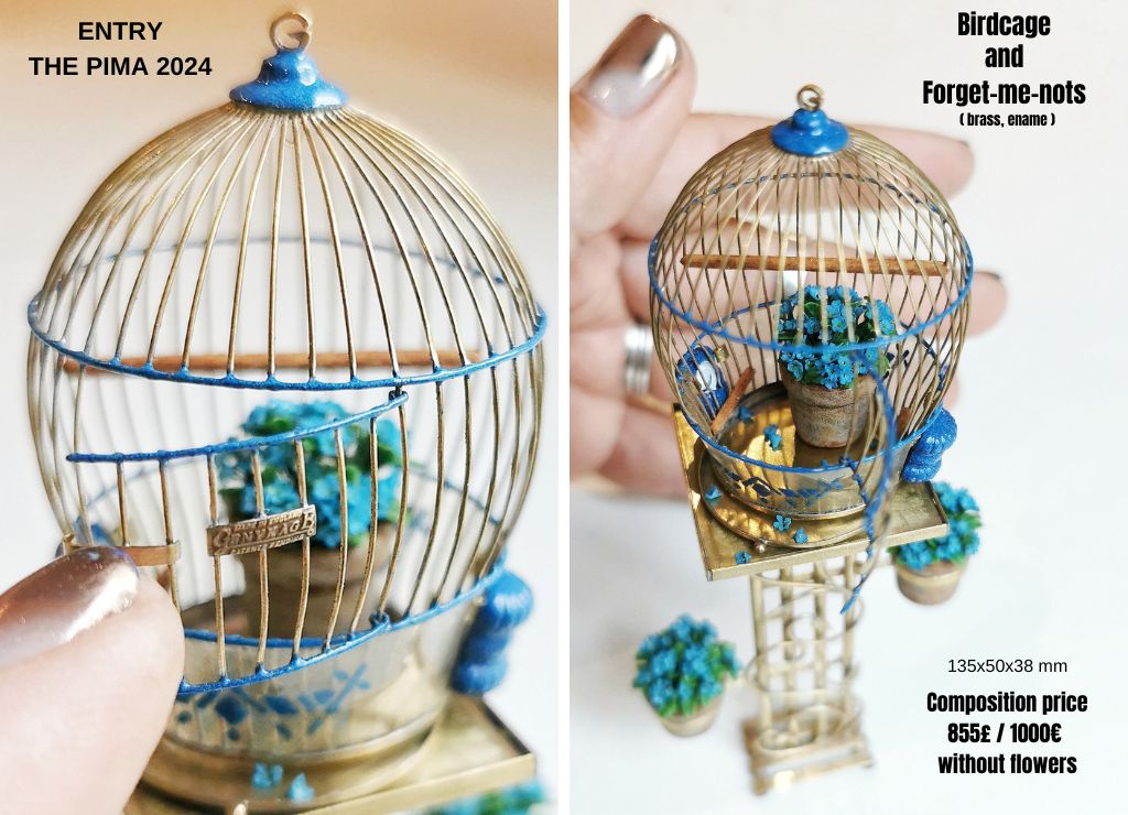 Birdcage & forget-me-knots
