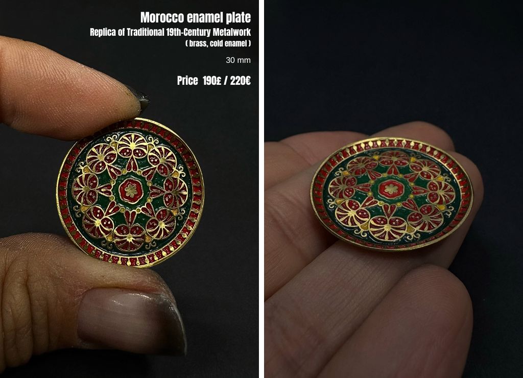 Morocco enamel plate