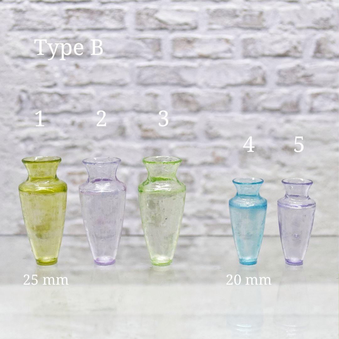3D glass miniature vase