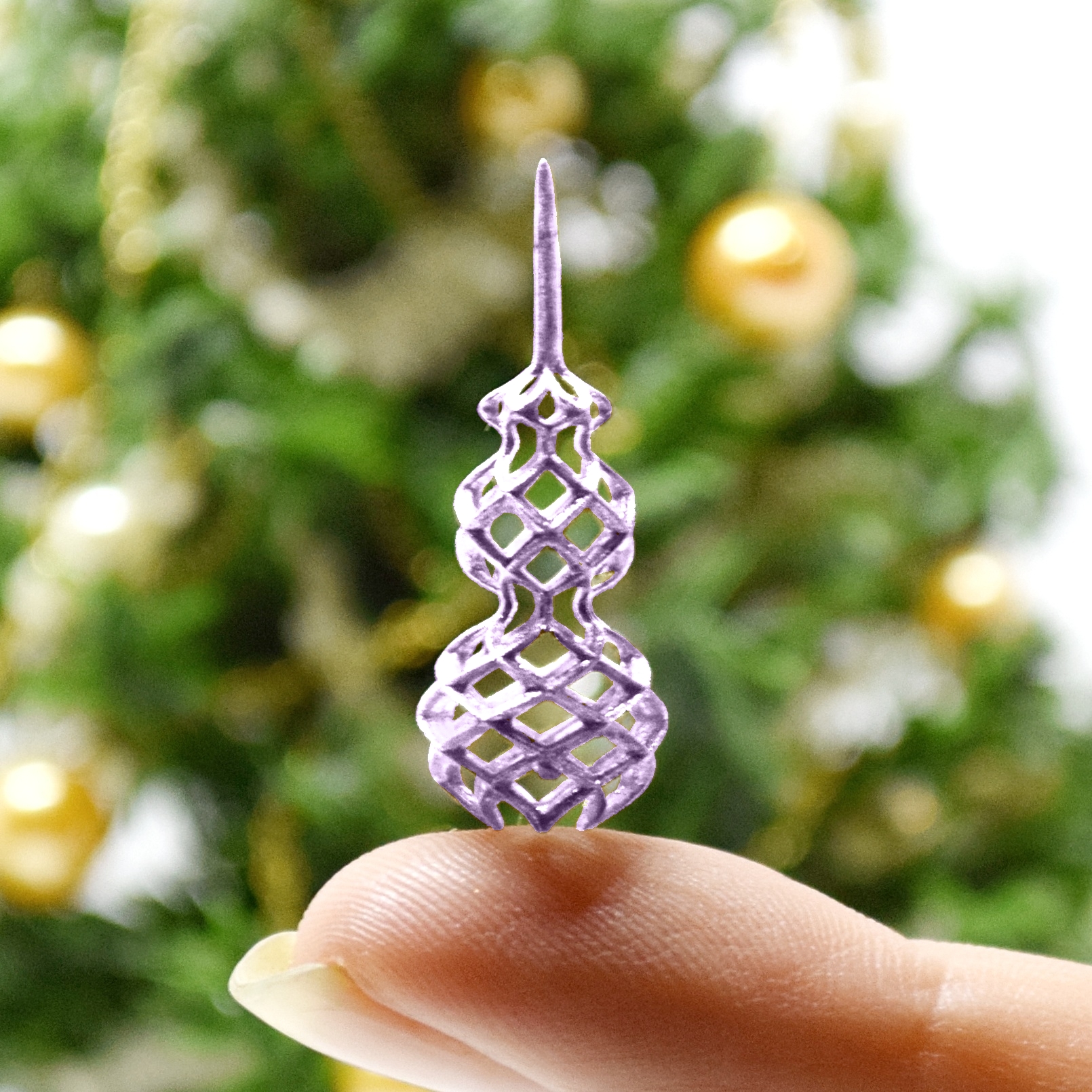 Tree topper miniature. Purple.