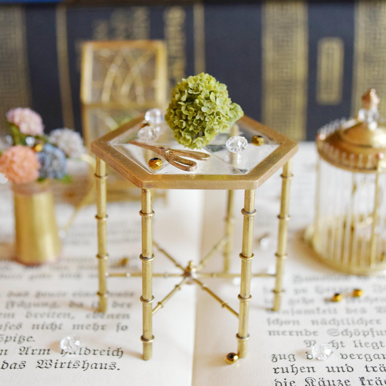 Bamboo brass table