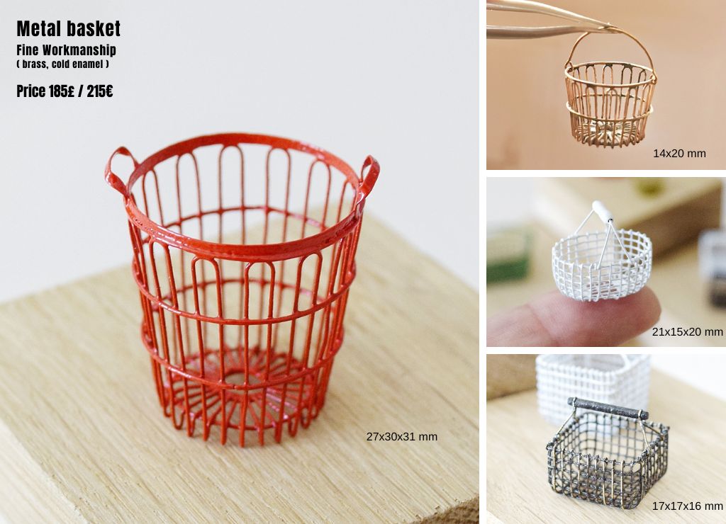 Metal basket. Farm basket