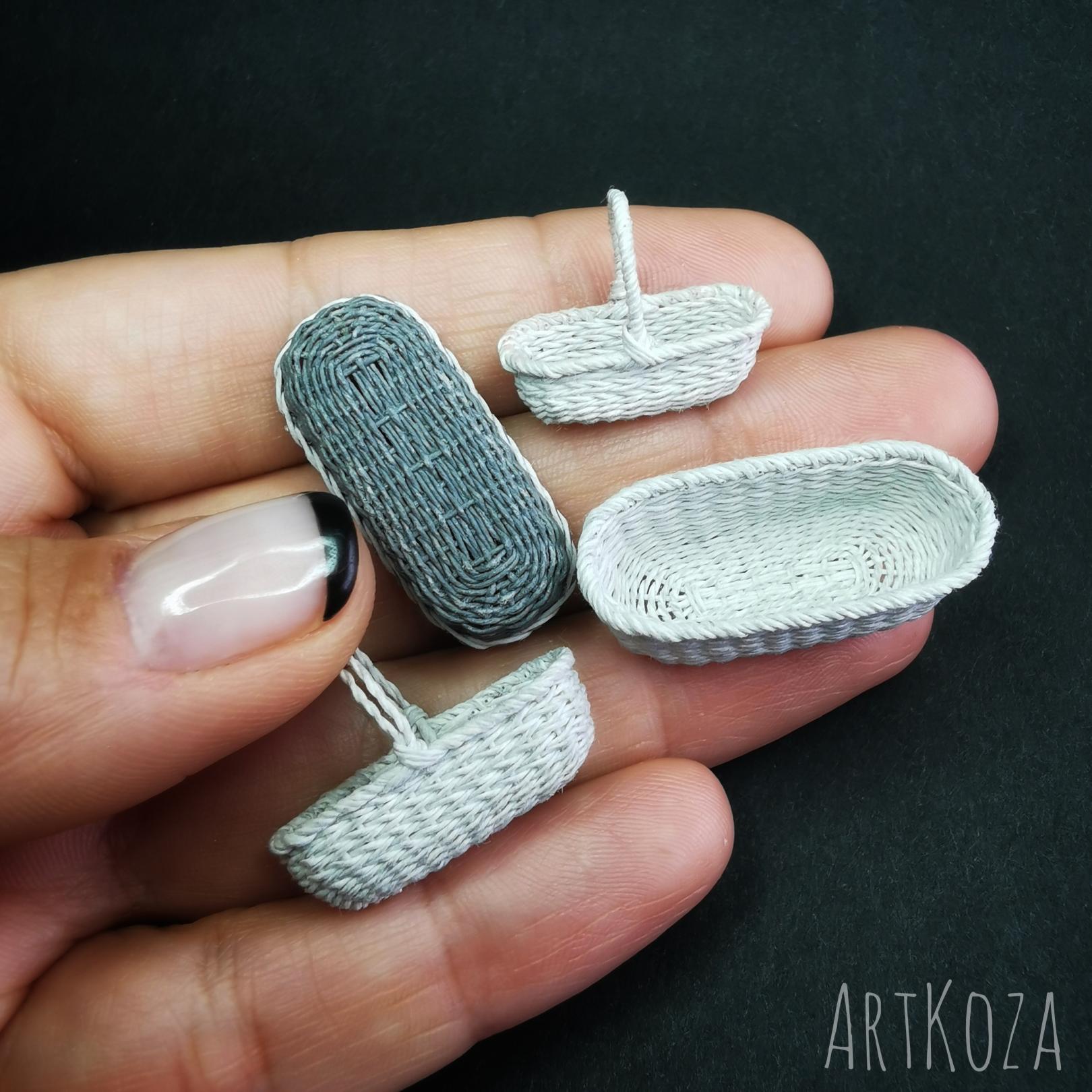 Miniature wicker basket