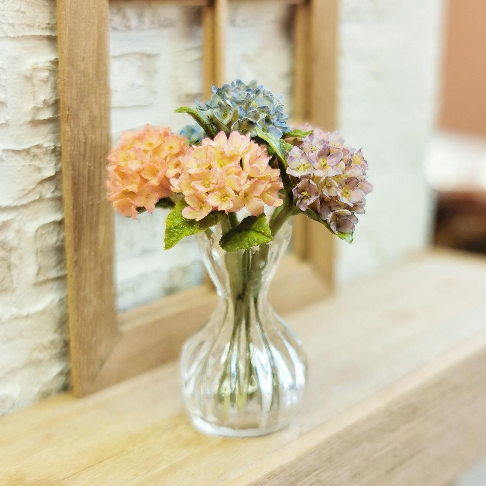 Hydrangea flowers. Green