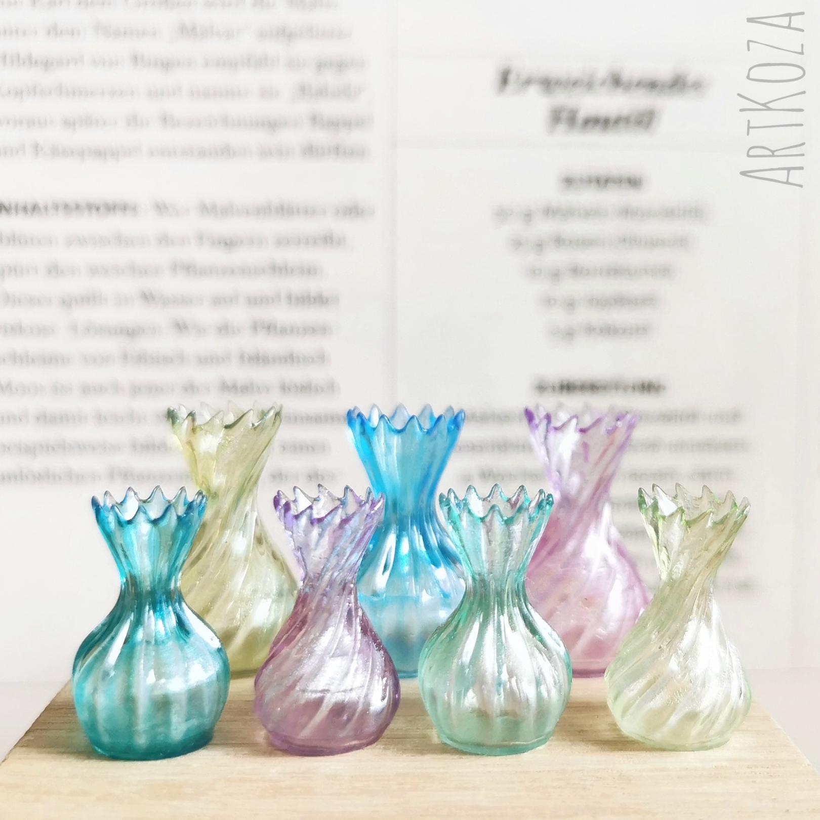 Miniature vase for flowers - small light green